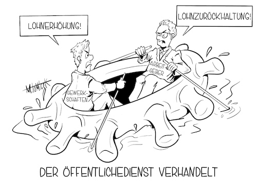 Cartoon: Öffentliche Dienst verhandelt (medium) by Mirco Tomicek tagged öffentlicher,dienst,verhandlungen,verhandelt,tarif,tarifverhandlungen,öffentlich,gewerkschaften,gewerkschaft,mehr,lohn,lohnerhöhung,lohnzurückhaltung,arbeitgeber,arbeit,wirtschaftliche,lage,corona,covid19,verdi,karikatur,cartoon,mirco,tomicek,öffentlicher,dienst,verhandlungen,verhandelt,tarif,tarifverhandlungen,öffentlich,gewerkschaften,gewerkschaft,mehr,lohn,lohnerhöhung,lohnzurückhaltung,arbeitgeber,arbeit,wirtschaftliche,lage,corona,covid19,verdi,karikatur,cartoon,mirco,tomicek