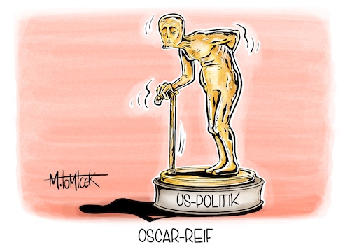 Cartoon: Oscar-Reif (medium) by Mirco Tomicek tagged usa,us,amerika,rede,zur,lage,der,nation,präsident,joe,biden,präsidentschaftswahl,wahl,wahlen,politik,kandidatur,kandidaten,donald,trump,oscar,oscars,filme,tv,film,schauspieler,cartoon,karikatur,pressekarikatur,mirco,tomicek,usa,us,amerika,rede,zur,lage,der,nation,präsident,joe,biden,präsidentschaftswahl,wahl,wahlen,politik,kandidatur,kandidaten,donald,trump,oscar,oscars,filme,tv,film,schauspieler,cartoon,karikatur,pressekarikatur,mirco,tomicek