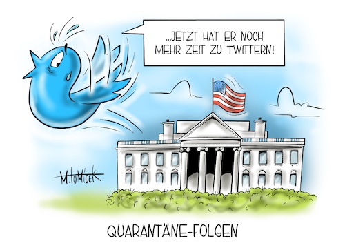 Cartoon: Quarantäne-Folgen (medium) by Mirco Tomicek tagged donald,trump,corona,melania,covid19,coronavirus,test,coronatest,positiv,amtsinhaber,us,präsident,president,usa,amerika,weißes,haus,twitter,twittern,quarantäne,folgen,impfstoff,smartphone,socialmedia,media,infiziert,angesteckt,presse,pressekarikatur,karikatur,cartoon,mirco,tomicek,donald,trump,corona,melania,covid19,coronavirus,test,coronatest,positiv,amtsinhaber,us,präsident,president,usa,amerika,weißes,haus,twitter,twittern,quarantäne,folgen,impfstoff,smartphone,socialmedia,media,infiziert,angesteckt,presse,pressekarikatur,karikatur,cartoon,mirco,tomicek