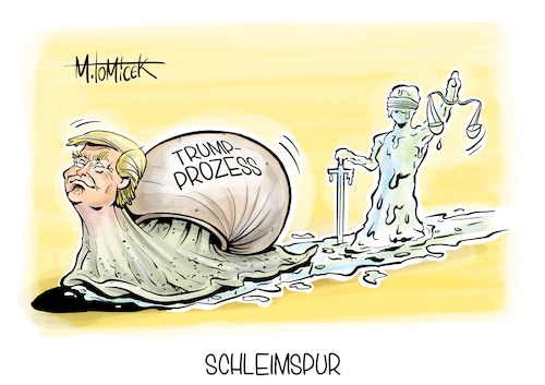 Cartoon: Schleimspur (medium) by Mirco Tomicek tagged donald,trump,usa,amerika,anklage,angeklagt,prozess,strafprozess,gericht,plädoyers,schlussplädoyers,plädoyer,schweigegeld,schweigegeldprozess,ex,präsident,schnecke,karikatur,pressekairkatur,cartoon,mirco,tomicek,donald,trump,usa,amerika,anklage,angeklagt,prozess,strafprozess,gericht,plädoyers,schlussplädoyers,plädoyer,schweigegeld,schweigegeldprozess,ex,präsident,schnecke,karikatur,pressekairkatur,cartoon,mirco,tomicek