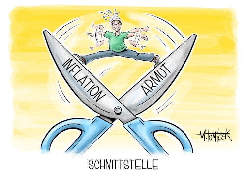 Cartoon: Schnittstelle (medium) by Mirco Tomicek tagged verband,prozent,bürger,armut,arm,armutsgrenze,armutsbericht,bericht,betroffen,geld,inflation,deutschland,gesunken,cartoon,karikatur,pressekarikatur,mirco,tomicek,verband,prozent,bürger,armut,arm,armutsgrenze,armutsbericht,bericht,betroffen,geld,inflation,deutschland,gesunken,cartoon,karikatur,pressekarikatur,mirco,tomicek