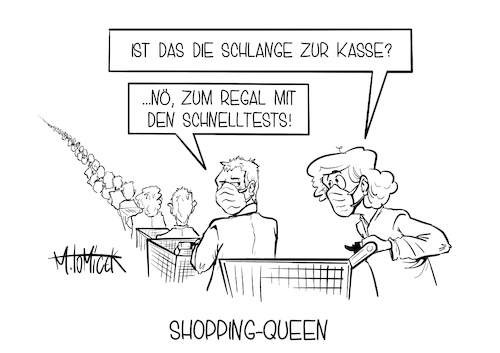 Cartoon: Shopping-Queen (medium) by Mirco Tomicek tagged schnelltests,schnelltest,schnell,test,selbsttest,selbsttests,selbst,selber,testen,zu,hause,kaufen,einkaufen,supermarkt,markt,aldi,discounter,einkaufswagen,corona,covid19,virus,viren,pandemie,lockdown,shutdown,lockerung,impfung,deutschland,samstag,gekauft,hamstern,getestet,shopping,click,and,collect,meet,cartoon,karikatur,pressekarikatur,mirco,tomicek,schnelltests,schnelltest,schnell,test,selbsttest,selbsttests,selbst,selber,testen,zu,hause,kaufen,einkaufen,supermarkt,markt,aldi,discounter,einkaufswagen,corona,covid19,virus,viren,pandemie,lockdown,shutdown,lockerung,impfung,deutschland,samstag,gekauft,hamstern,getestet,shopping,click,and,collect,meet,cartoon,karikatur,pressekarikatur,mirco,tomicek