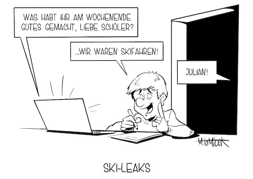 Cartoon: Ski-Leaks (medium) by Mirco Tomicek tagged ski,chaos,skifahren,snowboarden,skifahrt,rodeln,schlittenfahren,winterberg,wintergebiet,schnee,schneegebiet,skigebiete,skigebiet,skipiste,piste,winter,klasse,schule,schüler,lehrer,präsenzunterricht,unterricht,digital,online,distanzunterricht,lockdown,shutdown,öffnung,öffnen,geschlossen,schließen,winterferien,ferien,verlängerung,homeschooling,schooling,julian,assange,leaks,wikileaks,cartoon,karikatur,pressekarikatur,mirco,tomicek,ski,chaos,skifahren,snowboarden,skifahrt,rodeln,schlittenfahren,winterberg,wintergebiet,schnee,schneegebiet,skigebiete,skigebiet,skipiste,piste,winter,klasse,schule,schüler,lehrer,präsenzunterricht,unterricht,digital,online,distanzunterricht,lockdown,shutdown,öffnung,öffnen,geschlossen,schließen,winterferien,ferien,verlängerung,homeschooling,schooling,julian,assange,leaks,wikileaks,cartoon,karikatur,pressekarikatur,mirco,tomicek