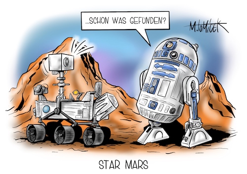 Cartoon: Star Mars (medium) by Mirco Tomicek tagged nasa,rover,perseverance,bodenproben,mikrobiellen,leben,spuren,sammeln,roboter,helikopter,drohne,mars,marsianer,planet,planeten,all,weltall,weltraum,raumfahrt,rakete,universum,space,houston,r2d2,star,wars,starwars,wasser,erde,erdkugel,univers,cartoon,karikatur,pressekarikatur,mirco,tomicek,nasa,rover,perseverance,bodenproben,mikrobiellen,leben,spuren,sammeln,roboter,helikopter,drohne,mars,marsianer,planet,planeten,all,weltall,weltraum,raumfahrt,rakete,universum,space,houston,r2d2,star,wars,starwars,wasser,erde,erdkugel,univers,cartoon,karikatur,pressekarikatur,mirco,tomicek