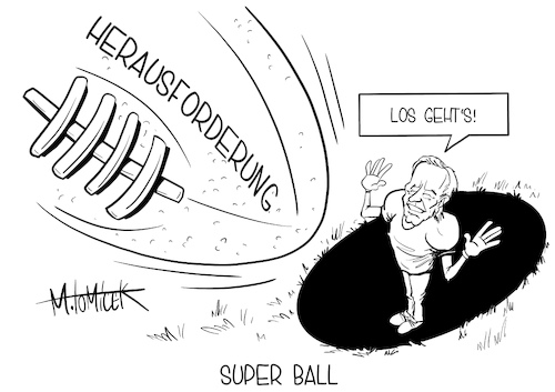 Cartoon: Super Ball (medium) by Mirco Tomicek tagged joe,biden,us,außenpolitik,politik,diplomatie,comeback,usa,präsident,rückkehr,zu,alten,werten,trump,super,ball,bowl,amerika,america,herausforderung,cartoon,karikatur,pressekarikatur,mirco,tomicek,joe,biden,us,außenpolitik,politik,diplomatie,comeback,usa,präsident,rückkehr,zu,alten,werten,trump,super,ball,bowl,amerika,america,herausforderung,cartoon,karikatur,pressekarikatur,mirco,tomicek