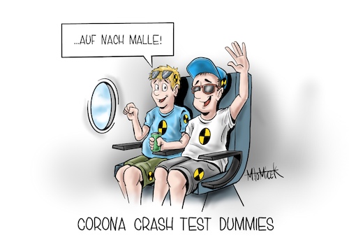 Cartoon: Test Urlauber (medium) by Mirco Tomicek tagged urlaub,reise,reisen,urlauber,ferien,2020,mallorca,spanien,malle,test,reisewarnung,reisewarnungen,flugzeug,flug,crash,dummies,hotel,corona,covid19,virus,sicherheit,schutz,karikatur,mirco,tomicek,cartoon,urlaub,reise,reisen,urlauber,ferien,2020,mallorca,spanien,malle,test,reisewarnung,reisewarnungen,flugzeug,flug,crash,dummies,hotel,corona,covid19,virus,sicherheit,schutz,karikatur,mirco,tomicek,cartoon