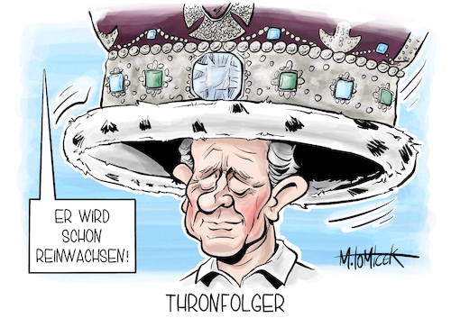 Cartoon: Thronfolger (medium) by Mirco Tomicek tagged queen,elizabeth,großbritannien,trauer,trauern,tod,sohn,prinz,charles,krone,thronfolger,königin,könig,thron,gekrönt,königsfamilie,cartoon,karikatur,pressekarikatur,mirco,tomicek,queen,elizabeth,großbritannien,trauer,trauern,tod,sohn,prinz,charles,krone,thronfolger,königin,könig,thron,gekrönt,königsfamilie,cartoon,karikatur,pressekarikatur,mirco,tomicek