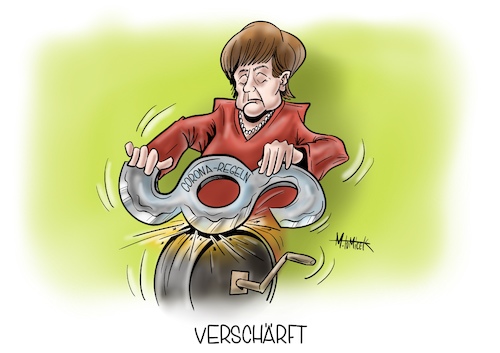 Cartoon: Verschärft (medium) by Mirco Tomicek tagged bund,länder,corona,regeln,verschärfen,beschluss,beschlussvorlage,kanzlerin,angela,merkel,ministerpräsident,mindestbußgeld,bußgeld,maskenverweigerer,strafe,masken,verweigerer,covid19,großveranstaltungen,veranstaltungen,konzerte,sport,sportveranstaltungen,absagen,verschieben,verschärft,karikatur,cartoon,mirco,tomicek,bund,länder,corona,regeln,verschärfen,beschluss,beschlussvorlage,kanzlerin,angela,merkel,ministerpräsident,mindestbußgeld,bußgeld,maskenverweigerer,strafe,masken,verweigerer,covid19,großveranstaltungen,veranstaltungen,konzerte,sport,sportveranstaltungen,absagen,verschieben,verschärft,karikatur,cartoon,mirco,tomicek