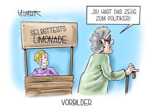 Cartoon: Vorbilder (medium) by Mirco Tomicek tagged selbsttest,schnelltest,schnelltests,test,tests,selbst,testen,unternehmen,getestet,provision,cdu,mark,hauptmann,maskengeschäft,masken,maskenaffäre,affäre,geld,verdient,union,politiker,corona,covid19,lockdown,reisen,reise,einreise,urlaub,kurzurlaub,cartoon,karikatur,pressekarikatur,mirco,tomicek,selbsttest,schnelltest,schnelltests,test,tests,selbst,testen,unternehmen,getestet,provision,cdu,mark,hauptmann,maskengeschäft,masken,maskenaffäre,affäre,geld,verdient,union,politiker,corona,covid19,lockdown,reisen,reise,einreise,urlaub,kurzurlaub,cartoon,karikatur,pressekarikatur,mirco,tomicek