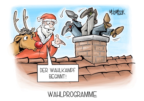 Cartoon: Wahlprogramme (medium) by Mirco Tomicek tagged wahlprogramme,wahlprogramm,wahl,wahlen,neuwahlen,neuwahl,spd,grüne,union,cdu,csu,weihnachten,karikatur,pressekarikatur,cartoon,mirco,tomicek,wahlprogramme,wahlprogramm,wahl,wahlen,neuwahlen,neuwahl,spd,grüne,union,cdu,csu,weihnachten,karikatur,pressekarikatur,cartoon,mirco,tomicek