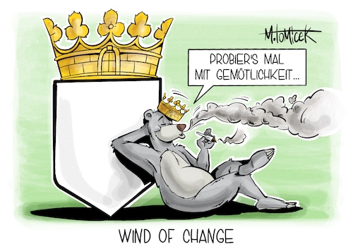 Cartoon: Wind Of Change (medium) by Mirco Tomicek tagged berlin,kiffen,ankiffen,cannabis,legal,legalisierung,legalisieren,cannabislegalisierung,hanf,marihuana,joint,deutschland,gekifft,kifft,dschungelbuch,karikatur,pressekarikatur,cartoon,mirco,tomicek,berlin,kiffen,ankiffen,cannabis,legal,legalisierung,legalisieren,cannabislegalisierung,hanf,marihuana,joint,deutschland,gekifft,kifft,dschungelbuch,karikatur,pressekarikatur,cartoon,mirco,tomicek