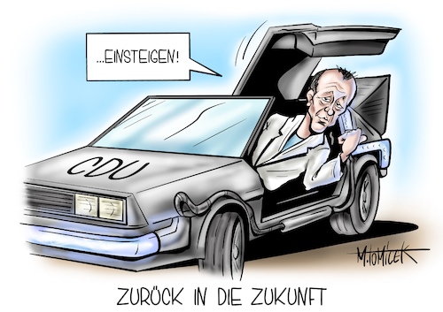 Cartoon: Zurück in die Zukunft (medium) by Mirco Tomicek tagged cdu,parteitag,partei,tag,union,friedrich,merz,neuer,chef,vorsitz,vorsitzender,armin,laschet,nachfolger,mitgliederbefragung,zurück,in,die,zukunft,marty,mcfly,doc,brown,delorean,cartoon,karikatur,pressekarikatur,mirco,tomicek,cdu,parteitag,partei,tag,union,friedrich,merz,neuer,chef,vorsitz,vorsitzender,armin,laschet,nachfolger,mitgliederbefragung,zurück,in,die,zukunft,marty,mcfly,doc,brown,delorean,cartoon,karikatur,pressekarikatur,mirco,tomicek