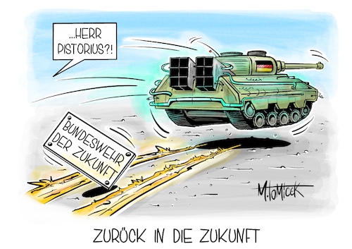 Cartoon: Zurück in die Zukunft (medium) by Mirco Tomicek tagged boris,pistorius,bundeswehr,plan,pläne,struktur,kommando,kommandostruktur,armee,militär,bundeswehrpläne,strukturpläne,neustrukturierung,umbau,umbaupläne,bundesverteidigungsminister,zurück,in,die,zukunft,karikatur,pressekarikatur,cartoon,mirco,tomicek,boris,pistorius,bundeswehr,plan,pläne,struktur,kommando,kommandostruktur,armee,militär,bundeswehrpläne,strukturpläne,neustrukturierung,umbau,umbaupläne,bundesverteidigungsminister,zurück,in,die,zukunft,karikatur,pressekarikatur,cartoon,mirco,tomicek