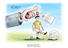 Cartoon: Rückspiel (small) by Mirco Tomicek tagged dfl,deutsche,fußball,liga,fußballclubs,polizei,einsätze,kosten,polizeieinsätze,polizeikosten,länder,bundesverfassungsgericht,gericht,urteil,bverfg,verfassungsgericht,finanzen,hochrisikospiele,tipkick,karikatur,pressekarikatur,cartoon,mirco,tomicek