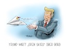 Cartoon: Trump wirft Open Skies (small) by Mirco Tomicek tagged donald,trump,open,skies,amerika,usa,abkommen,luftüberwachung,luft,überwachung