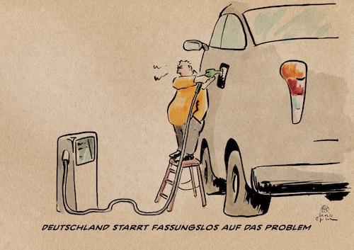 Cartoon: Das Problem im Blick (medium) by Guido Kuehn tagged energie,verbrauch,preise,diesel,benzin,klima,umwelt,mobilität,sparen,energie,verbrauch,preise,diesel,benzin,klima,umwelt,mobilität,sparen