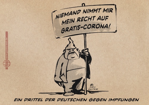 Cartoon: Ein Drittel Impfgegner (medium) by Guido Kuehn tagged impfen,deutschland,corona,covid,impfen,deutschland,corona,covid