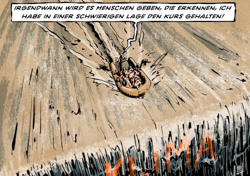 Cartoon: Lindner hält Kurs (medium) by Guido Kuehn tagged lindner,sommerinterview,klima,wirtschaft,koalition,ampel,lindner,sommerinterview,klima,wirtschaft,koalition,ampel