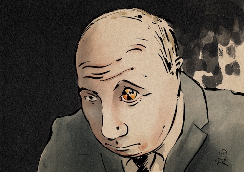 Cartoon: Putins Sicht der Dinge (medium) by Guido Kuehn tagged putin,russland,krieg,ukraine,nuklearwaffen,atomwaffen,atomschlag,atomkrieg,putin,russland,krieg,ukraine,nuklearwaffen,atomwaffen,atomschlag,atomkrieg