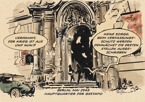 Cartoon: Verfassungslos (medium) by Guido Kuehn tagged vs,verfassungsschutz,antifaschismus,nazis,faeser,vs,verfassungsschutz,antifaschismus,nazis,faeser