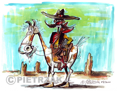 Cartoon: Cowboy (medium) by Darek Pietrzak tagged illustration