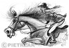 Cartoon: Jockey (small) by Darek Pietrzak tagged caricature
