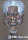 Cartoon: Morgan Freeman (small) by Darek Pietrzak tagged karikatur