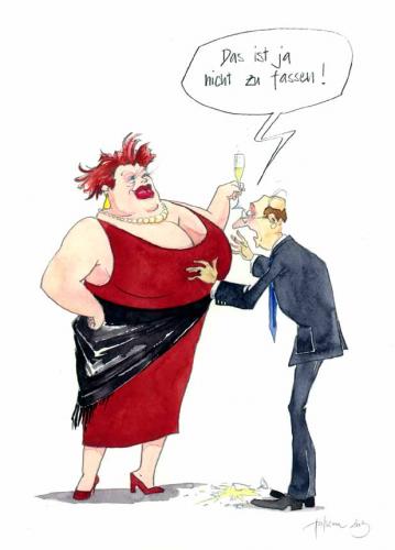 Cartoon: Nicht zu fassen (medium) by Jörg Halsema tagged man,woman,couple,love