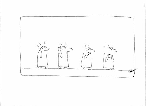 Cartoon: - (medium) by CarolGillert tagged affen,sehen,hören,sagen