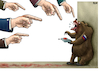 Cartoon: Cornered and dangerous (small) by miguelmorales tagged putin,war,peace,bear,ukraine,conflict,crisis