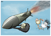 Cartoon: Life and death (small) by miguelmorales tagged war,rocket,death,stork,life,conflicts