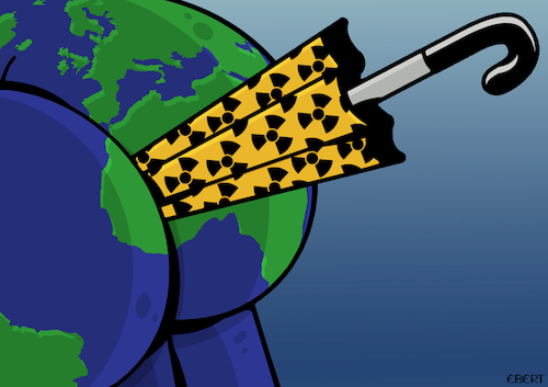 Cartoon: Atomic umbrella (medium) by Enrico Bertuccioli tagged atomic,atomicthreat,atomicbomb,atomicwar,atomicumbrella,umbrella,nuclear,nuclearwar,earth,planetearth,humanity,destruction,devastation,worldwar,power,control,deterrence,safety,civlization,progress,technology,research,money,economy,armstrade,political,politicalcartoon,editorialcartoon,atomic,atomicthreat,atomicbomb,atomicwar,atomicumbrella,umbrella,nuclear,nuclearwar,earth,planetearth,humanity,destruction,devastation,worldwar,power,control,deterrence,safety,civlization,progress,technology,research,money,economy,armstrade,political,politicalcartoon,editorialcartoon