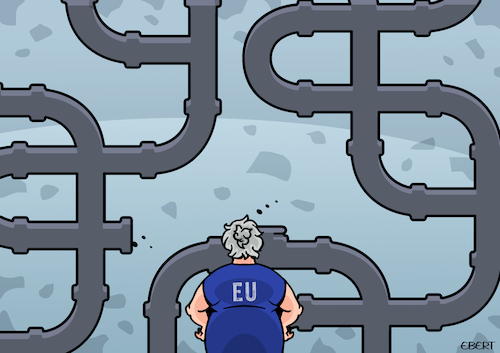 Cartoon: EU and the gas crisis-2 (medium) by Enrico Bertuccioli tagged russia,ukraine,war,conflict,power,control,shortage,political,eu,europe,partnership,pipeline,nordstream,deal,escalation,dependance,business,money,energy,crisis,energycrisis,gas,prices,gasprices,demand,economy,russia,ukraine,war,conflict,power,control,shortage,political,eu,europe,partnership,pipeline,nordstream,deal,escalation,dependance,business,money,energy,crisis,energycrisis,gas,prices,gasprices,demand,economy