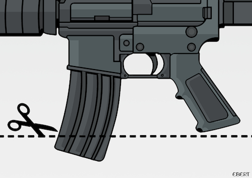 Cartoon: Gun control (medium) by Enrico Bertuccioli tagged guns,weapons,assaultrifle,assaultweapons,massshootings,bloodshed,guncontrol,government,political,safety,security,society,crisis,threat,terrorism,nra,reform,usa,guns,weapons,assaultrifle,assaultweapons,massshootings,bloodshed,guncontrol,government,political,safety,security,society,crisis,threat,terrorism,nra,reform,usa