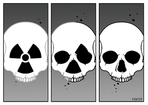 Cartoon: Nuclear threat (medium) by Enrico Bertuccioli tagged atomic,nuclear,threat,war,coldwar,russia,ukraine,zaporizhzhia,political,control,power,nuclearplant,putin,zelensky,atomic,nuclear,threat,war,coldwar,russia,ukraine,zaporizhzhia,political,control,power,nuclearplant,putin,zelensky