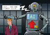 Cartoon: Fired by AI! (small) by Enrico Bertuccioli tagged ai,artificialintelligence,work,workers,job,substitution,workersreplacement,robots,technology,progress,technologicalprogress,technologicalrevolution,devolution,bigdata,business,economy,money,environment,energy,consumption,energyconsumption,greed,corporategreed,power,control,aicontrol,political,politicalcartoon,politicalcartoons,editorialcartoon,editorialcartoons