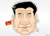 Cartoon: The mask of power (small) by Enrico Bertuccioli tagged xijinping,china,communistparty,congress,political,authoritarianism,power,control,government,leadership,democracy