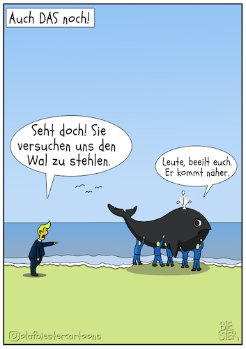 Cartoon: Auch das noch (medium) by Olaf Biester tagged us,wahl,2020,trump