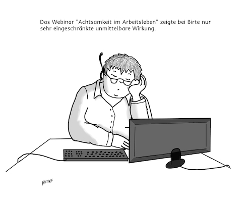 Cartoon: Achtsamkeit (medium) by Birtoon tagged webinar