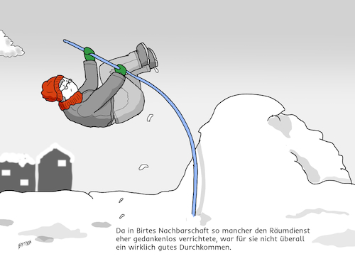 Cartoon: Hepp! (medium) by Birtoon tagged räumdienst