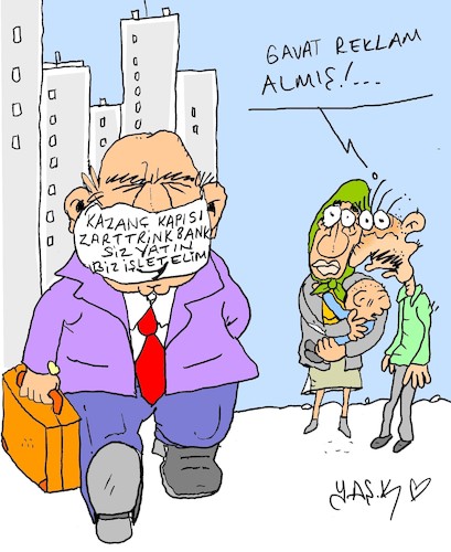 Cartoon: advertising get (medium) by yasar kemal turan tagged advertising,get