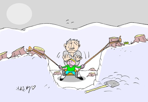Cartoon: agac (medium) by yasar kemal turan tagged agac