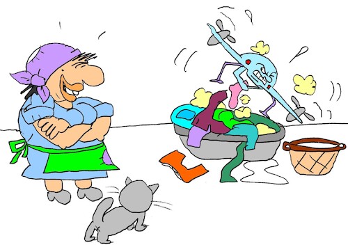 Cartoon: clean business (medium) by yasar kemal turan tagged clean,business