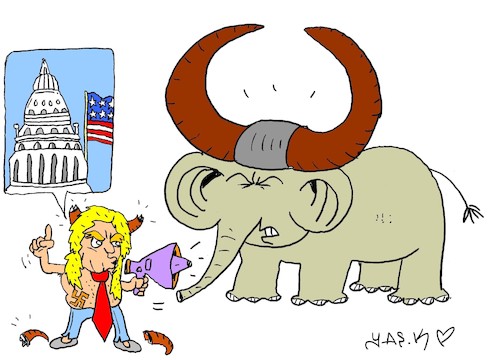 Cartoon: Donald Trump (medium) by yasar kemal turan tagged donald,trump