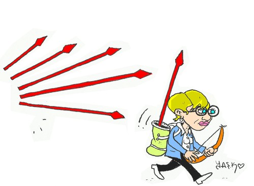 Cartoon: Emine Ülker Tarhan-chp (medium) by yasar kemal turan tagged tarhan,ülker,emine