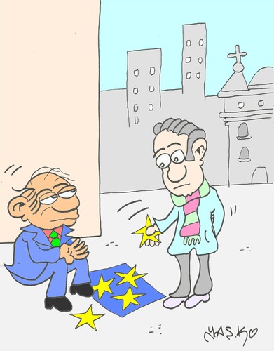 Cartoon: European Union (medium) by yasar kemal turan tagged money,economy,crisis,union,european