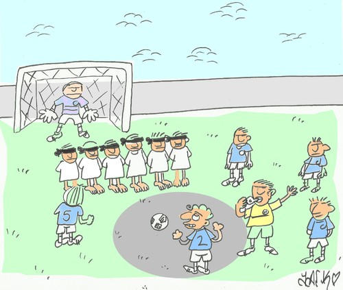Cartoon: execution (medium) by yasar kemal turan tagged football,execution