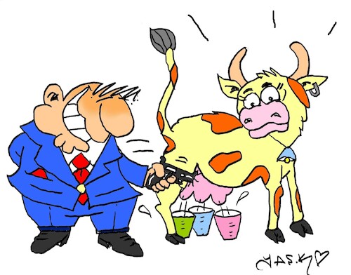Cartoon: extortion (medium) by yasar kemal turan tagged extortion