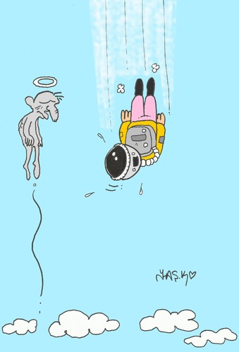 Cartoon: Felix Baumgartner (medium) by yasar kemal turan tagged felix,baumgartner