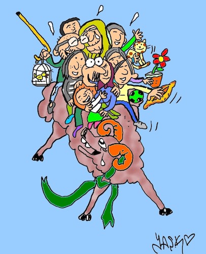Cartoon: festival of sacrifices (medium) by yasar kemal turan tagged festival,of,sacrifices